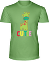 Giraffe Cutie T-Shirt - Design 3 - Heather Green / S - Clothing giraffes womens t-shirts
