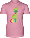 Giraffe Cutie T-Shirt - Design 3 - Pink / S - Clothing giraffes womens t-shirts