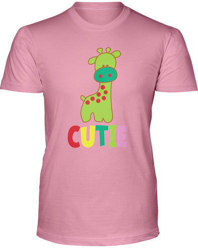 Giraffe Cutie T-Shirt - Design 3 - Pink / S - Clothing giraffes womens t-shirts