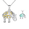 Glow In The Dark Elephant Pendant Necklace - 3 Colors - Blue/green - Jewelry Bohemian Elephants Necklaces