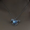 Glow In The Dark Horse Pendant Necklace - 3 Colors - Blue - Jewelry Horses Necklaces