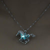 Glow In The Dark Horse Pendant Necklace - 3 Colors - Blue/green - Jewelry Horses Necklaces