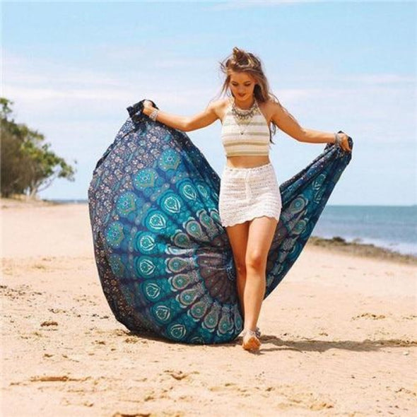 Hippie Mandala Tapestry/Beach Towel - 3 - Beachware beachware housewares indian mandalas tapestries
