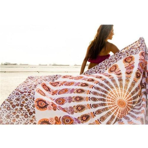 Hippie Mandala Tapestry/Beach Towel - 5 - Beachware beachware housewares indian mandalas tapestries