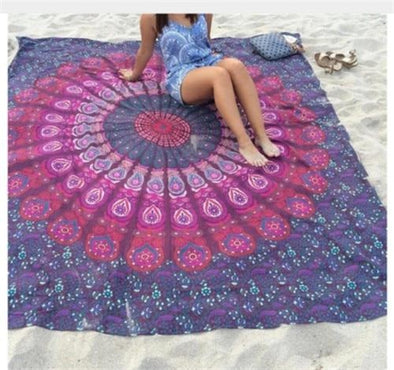 Hippie Mandala Tapestry/Beach Towel - 6 - Beachware beachware housewares indian mandalas tapestries