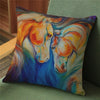 Horse Watercolor Pillow Cover - Cotton/Linen - 1 - Housewares horses housewares pillows
