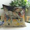 Horse Watercolor Pillow Cover - Cotton/Linen - 2 - Housewares horses housewares pillows