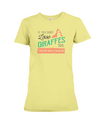 If You Dont Love Giraffes Too Then We Have A Problem! Statement T-Shirt - Yellow / S - Clothing giraffes womens t-shirts
