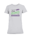 If You Dont Love Rhinos Too Then We Have A Problem! Statement T-Shirt - Athletic Heather / S - Clothing rhinos womens t-shirts