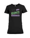 If You Dont Love Rhinos Too Then We Have A Problem! Statement T-Shirt - Black / S - Clothing rhinos womens t-shirts