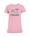 If You Dont Love Rhinos Too Then We Have A Problem! Statement T-Shirt - Pink / S - Clothing rhinos womens t-shirts