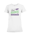 If You Dont Love Rhinos Too Then We Have A Problem! Statement T-Shirt - White / S - Clothing rhinos womens t-shirts