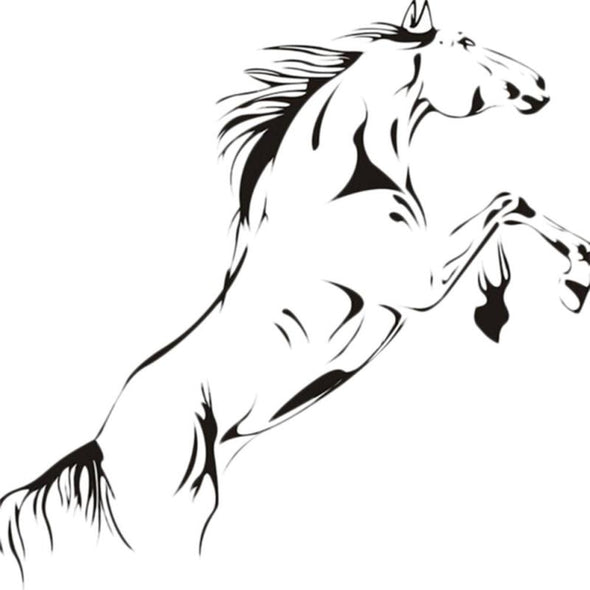 Basic Drawing of Jumping Horse Wall Sticker - Wall Art horses wall stickers