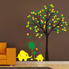 Large Elephant Baby Elephant w/Balloons & Tree Wall Sticker - Wall Art elephants trees wall stickers