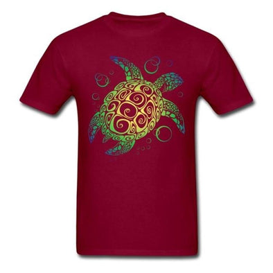 Mens Sea Turtle Short Sleeve T-Shirt - Red / S - Clothing bohemian mens t-shirts turtles
