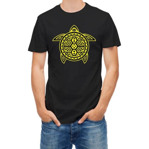 Mens Tribal Turtle Short Sleeve T-Shirt - S - Clothing mens t-shirts tribal turtles