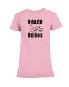 Poach Eggs Not Rhinos Statement T-Shirt - Design 1 - Pink / S - Clothing rhinos womens t-shirts