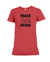Poach Eggs Not Rhinos Statement T-Shirt - Design 1 - Red / S - Clothing rhinos womens t-shirts