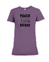 Poach Eggs Not Rhinos Statement T-Shirt - Design 1 - Team Purple / S - Clothing rhinos womens t-shirts