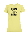 Poach Eggs Not Rhinos Statement T-Shirt - Design 1 - Yellow / S - Clothing rhinos womens t-shirts