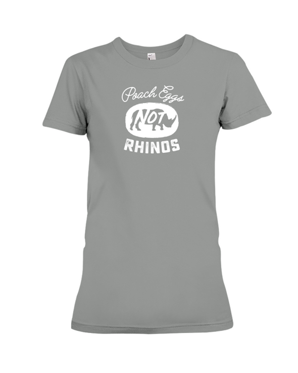 Poach Eggs Not Rhinos Statement T-Shirt - Design 2 - Deep Heather / S - Clothing rhinos womens t-shirts