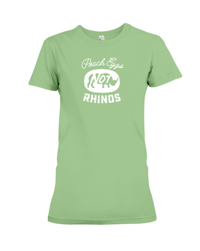 Poach Eggs Not Rhinos Statement T-Shirt - Design 2 - Heather Green / S - Clothing rhinos womens t-shirts