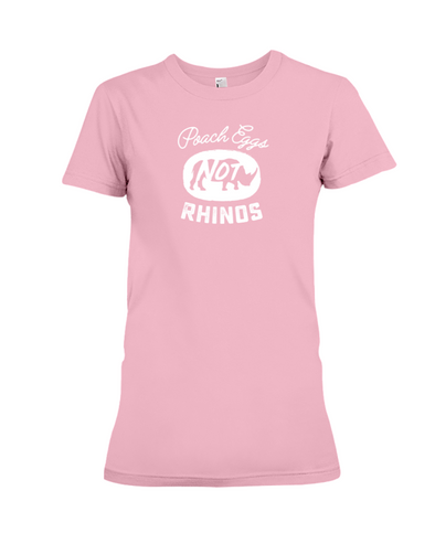 Poach Eggs Not Rhinos Statement T-Shirt - Design 2 - Pink / S - Clothing rhinos womens t-shirts
