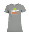 Poachers Suck Statement (Elephants) T-Shirt - Design 1 - Deep Heather / S - Clothing elephants womens t-shirts