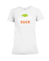 Poachers Suck Statement (Elephants) T-Shirt - Design 1 - White / S - Clothing elephants womens t-shirts