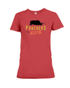 Poachers Suck Statement (Rhinos) T-Shirt - Design 1 - Red / S - Clothing rhinos womens t-shirts