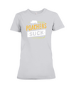 Poachers Suck Statement (Rhinos) T-Shirt - Design 2 - Athletic Heather / S - Clothing rhinos womens t-shirts