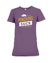 Poachers Suck Statement (Rhinos) T-Shirt - Design 2 - Team Purple / S - Clothing rhinos womens t-shirts
