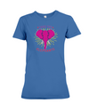 Save the Elephants Statement T-Shirt - Design 2 - Hthr True Royal / S - Clothing elephants womens t-shirts