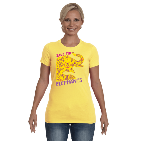 Save the Elephants Statement T-Shirt - Design 3 - Clothing elephants womens t-shirts