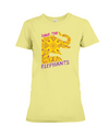 Save the Elephants Statement T-Shirt - Design 3 - Yellow / S - Clothing elephants womens t-shirts