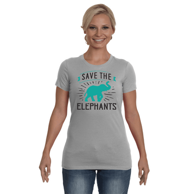 Save the Elephants Statement T-Shirt - Design 4 - Clothing elephants womens t-shirts