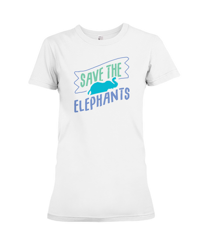 Save the Elephants Statement T-Shirt - Design 5 - White / S - Clothing elephants womens t-shirts