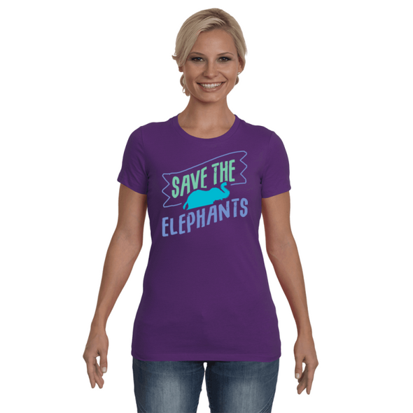 Save the Elephants Statement T-Shirt - Design 5 - Clothing elephants womens t-shirts