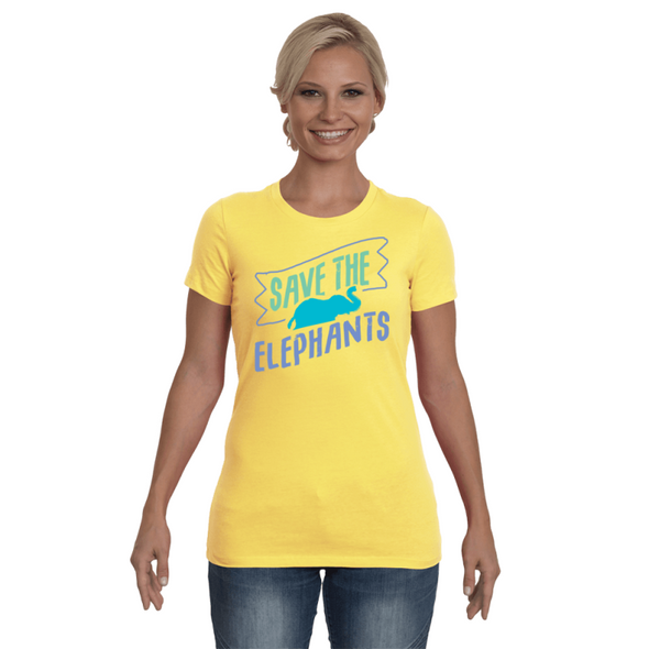 Save the Elephants Statement T-Shirt - Design 5 - Clothing elephants womens t-shirts