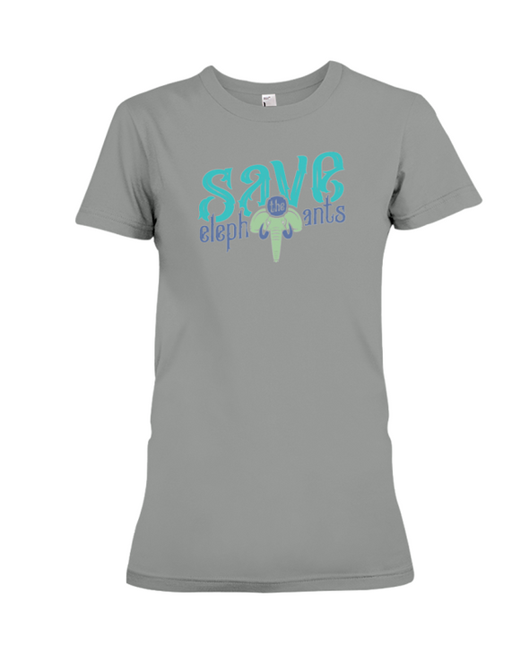 Save the Elephants Statement T-Shirt - Design 6 - Deep Heather / S - Clothing elephants womens t-shirts