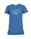 Save the Elephants Statement T-Shirt - Design 6 - Hthr True Royal / S - Clothing elephants womens t-shirts