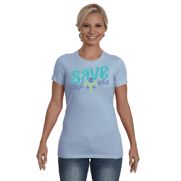 Save the Elephants Statement T-Shirt - Design 6 - Clothing elephants womens t-shirts