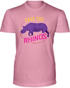 Save The Rhinos T-Shirt - Design 1 - Pink / S - Clothing rhinos womens t-shirts