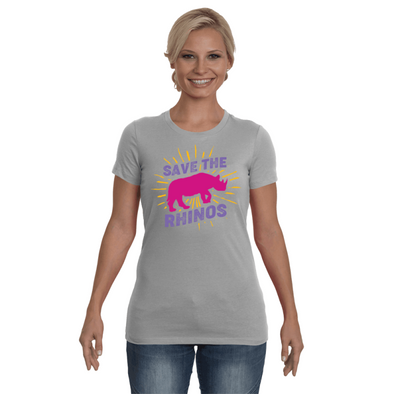 Save The Rhinos T-Shirt - Design 20 - Clothing rhinos womens t-shirts