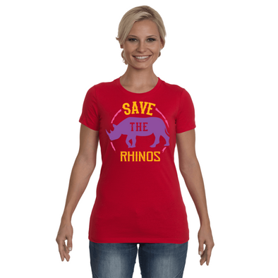 Save The Rhinos T-Shirt - Design 21 - Clothing rhinos womens t-shirts