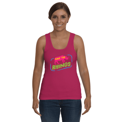 Save The Rhinos Tank-Top - Design 7 - Clothing Rhinos Womens T-Shirts