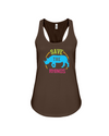 Save The Rhinos Tank-Top - Design 9 - Chocolate / S - Clothing rhinos womens t-shirts
