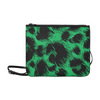 Slim Clutch Bag - New Leopard Pattern - Black-Green Leaopard - Accessories big cats hot new items leopards purses