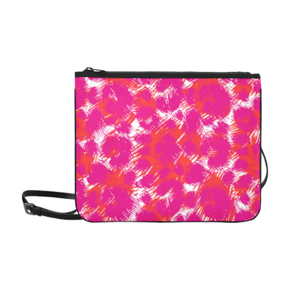 Slim Clutch Bag - New Leopard Pattern - Hot Pink-Orange-White Leopard - Accessories big cats hot new items leopards purses