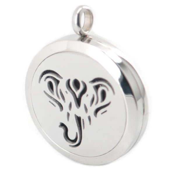 Stainless Steel Aromatherapy Oil Diffuser Elephant Locket & Necklace - Jewelry aromatherapy elephants